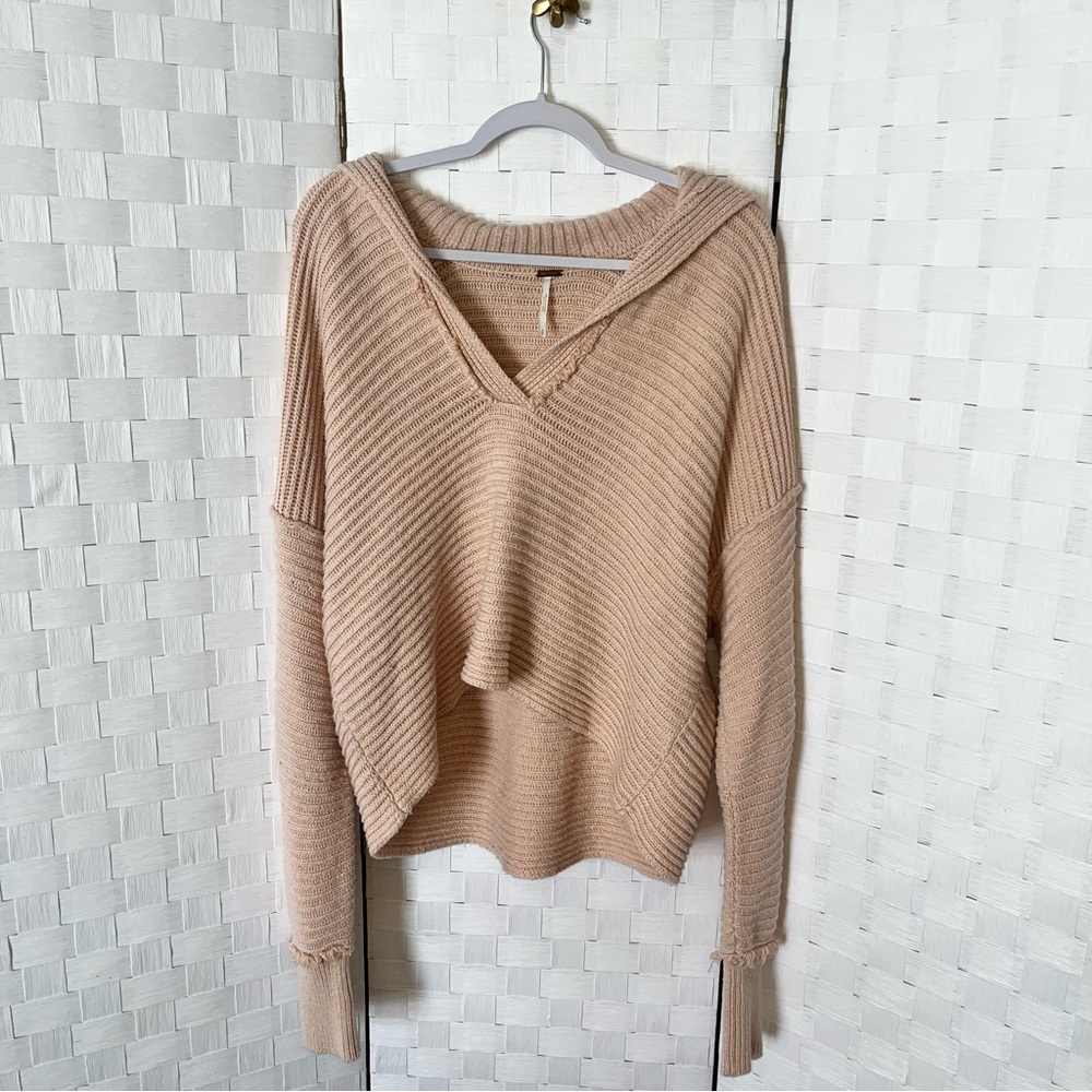 Free People Marlie Pullover Sweater Soft Pink Women’s Small Oversized Rib Knit - Picture 13 of 14